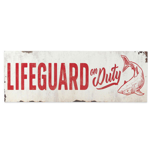 Lifeguard On Duty Metal Wall Decor