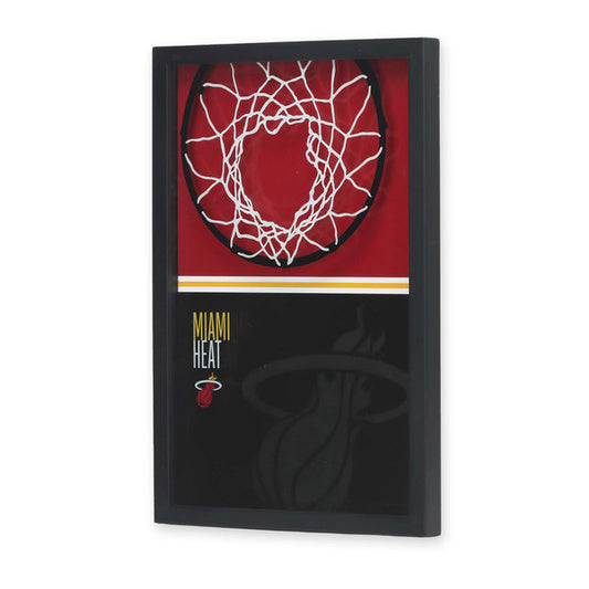 Miami Heat Basketball Hoop Printed Glass Wall Decor