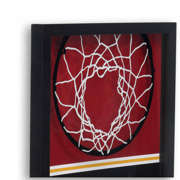 Miami Heat Basketball Hoop Printed Glass Wall Decor
