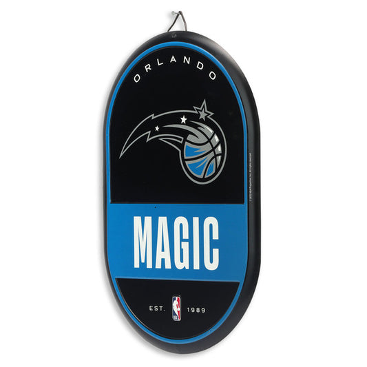 Orlando Magic Team Spirit Oval Metal Sign