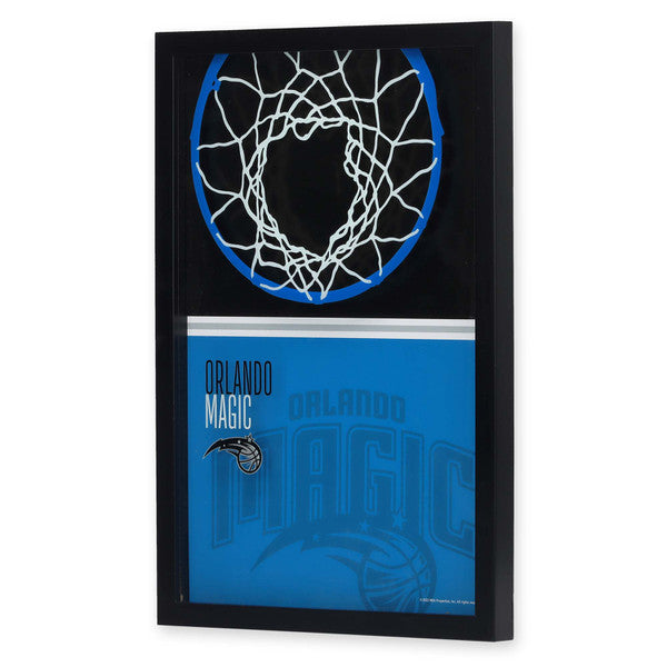 Orlando Magic Basketball Hoop Printed Glass Wall Decor